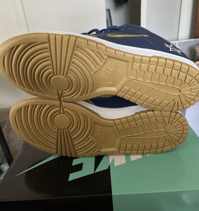 Supreme Sb Dunk Low Gold Navy Size 10 5