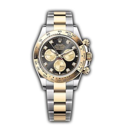 Rolex Daytona 40mm Steel And Yellow Gold Black Diamond Dial Caliber 4131