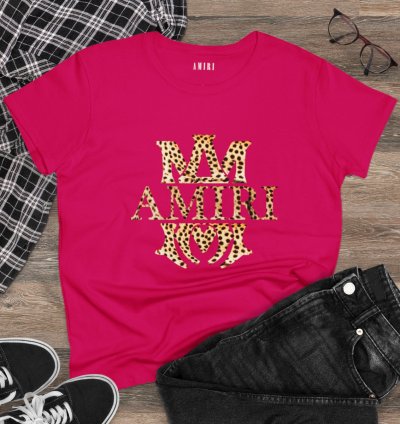Amiri Ma Logo Womens Shirt Softstyle Heliconia Tee S To 2xl
