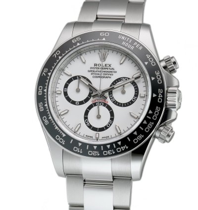 Rolex Daytona 40mm Steel Ceramic Bezel White Panda Dial Caliber 4131