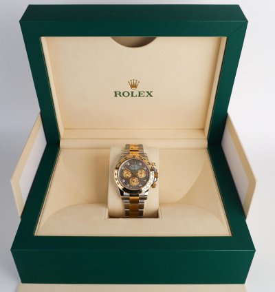Rolex Daytona 40mm Steel Yellow Gold Tahitian Mother Of Pearl Diamond Dial 116503