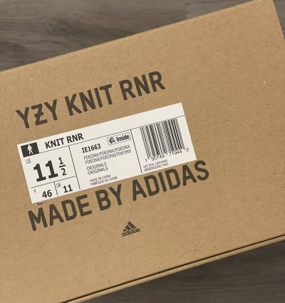 Adidas Yeezy Knit Rnr Onyx Size 11 5m