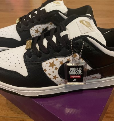 Supreme Sb Dunk Low Stars black