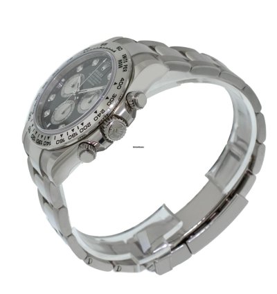 Rolex Daytona 40mm White Gold Black Diamond Dial White Gold Bezel 126509