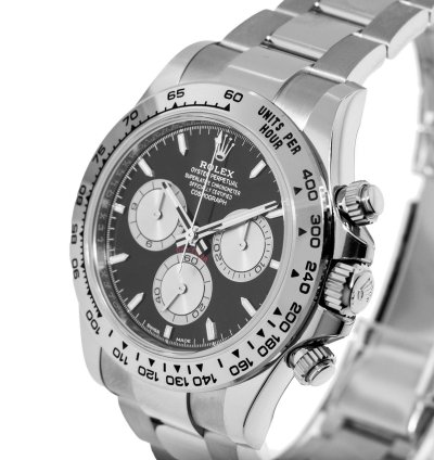 Rolex Daytona 40mm White Gold Black Index Dial White Gold Bezel 126509
