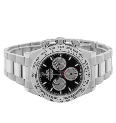 Rolex Daytona 40mm White Gold Black Index Dial White Gold Bezel 126509