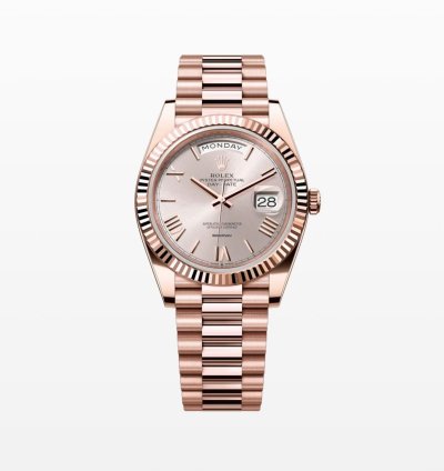 Rolex Day-date 40 2024 Rose Gold Day-date 40 Sundust Roman Dial 228235 Unworn Box And Papers