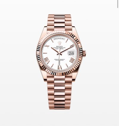 Rolex Day-date 40 2024 Rose Gold Day-date 40 White Roman Dial 228235 Unworn Box And Papers