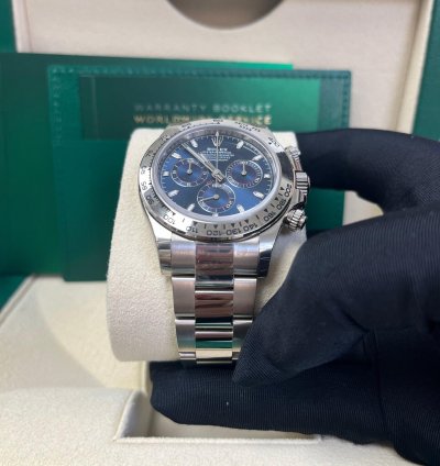 Rolex Daytona 40mm White Gold Cosmograph Blue Index Dial 116509