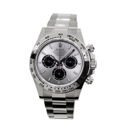 Rolex Daytona 40mm White Gold Silver Index Dial White Gold Bezel 126509