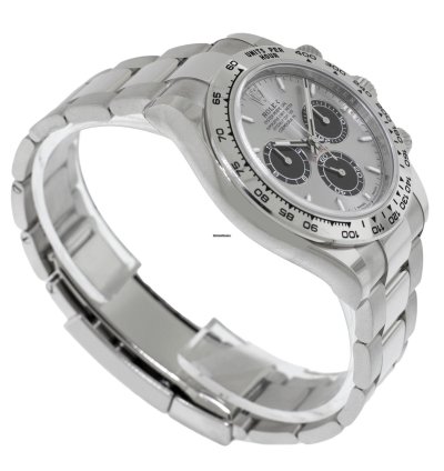 Rolex Daytona 40mm White Gold Silver Index Dial White Gold Bezel 126509