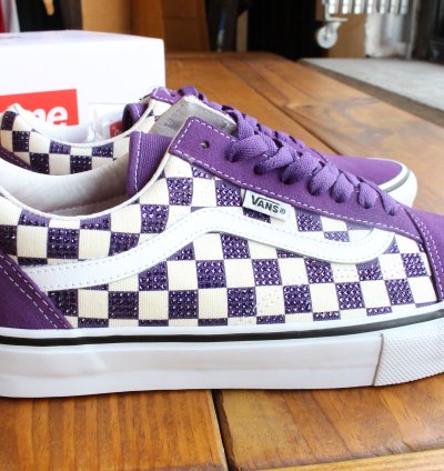 Supreme Swarovski Purple Vans