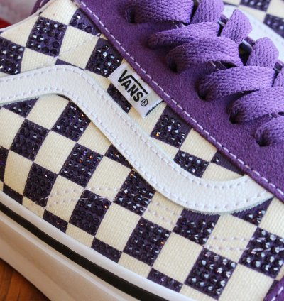 Supreme Swarovski Purple Vans