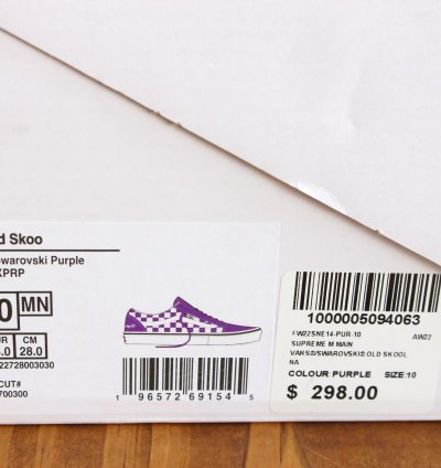 Supreme Swarovski Purple Vans