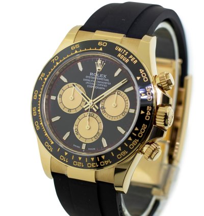 Rolex Daytona 40mm Yellow Gold Black Dial Black Bezel Paul Newman 126518