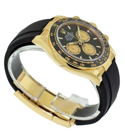 Rolex Daytona 40mm Yellow Gold Black Dial Black Bezel Paul Newman 126518