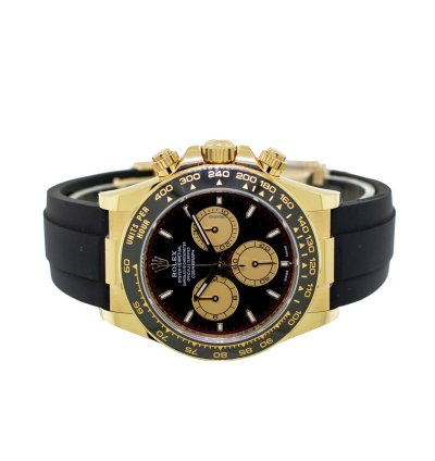 Rolex Daytona 40mm Yellow Gold Black Dial Black Bezel Paul Newman 126518