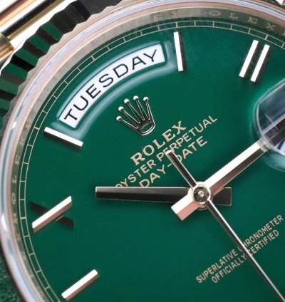 Rolex Day-date 40 2025 Complete Set Money Green Dial Yellow Gold Day Date Presidential 228238