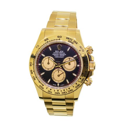 Rolex Daytona 40mm Yellow Gold Black Index Paul Newman Dial Gold Bezel 126508