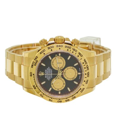 Rolex Daytona 40mm Yellow Gold Black Index Paul Newman Dial Gold Bezel 126508