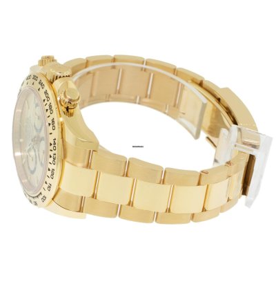 Rolex Daytona 40mm Yellow Gold Champagne Index Dial Gold Bezel 126508