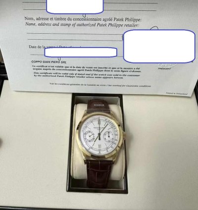 Patek Philippe Chronograph Yellow Gold Manual Mechanical Watch 39mm Chronograph