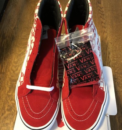 Supreme Vans Red Checkered Sk8-hi Pro Sz 11 5
