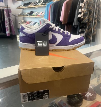 Size 10 Nike Sb Dunk Low Purple Suede