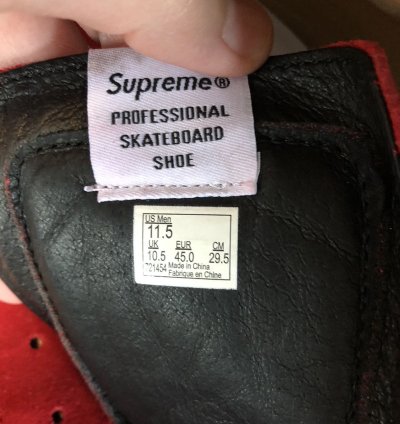 Supreme Vans Red Checkered Sk8-hi Pro Sz 11 5