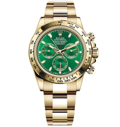 Rolex Daytona 40mm Yellow Gold Green Dial 116508