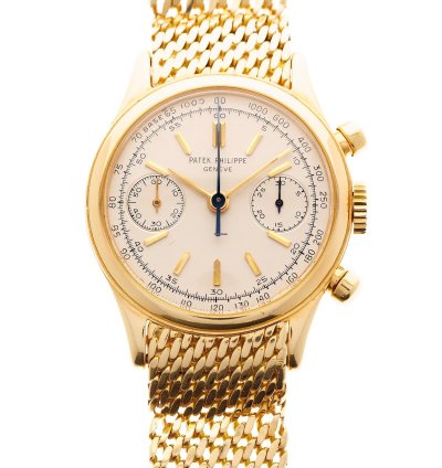 Patek Philippe Chronograph Yellow Gold Tasti Tondi Chronograph Watch Ref 1463 On Gay Freres Bracelet