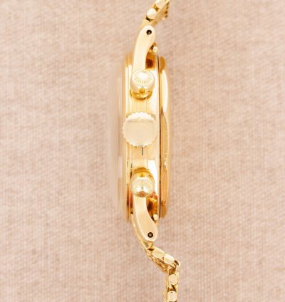 Patek Philippe Chronograph Yellow Gold Tasti Tondi Chronograph Watch Ref 1463 On Gay Freres Bracelet