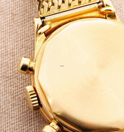 Patek Philippe Chronograph Yellow Gold Tasti Tondi Chronograph Watch Ref 1463 On Gay Freres Bracelet