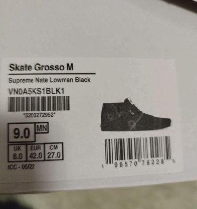 Supreme Vans Skate Grosso Nate Lowman
