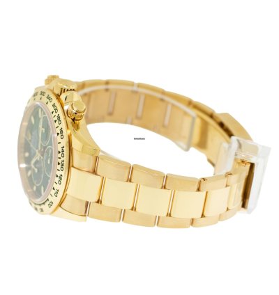 Rolex Daytona 40mm Yellow Gold John Mayer Green Index Dial Gold Bezel 116508
