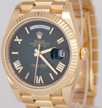 Rolex Day-date 40 2025 Rolex Day-date President 40mm Green Ombre 18k Gold 228238 Box