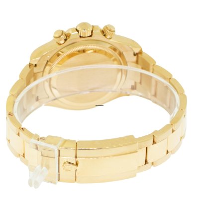 Rolex Daytona 40mm Yellow Gold White Index Dial Gold Bezel 126508