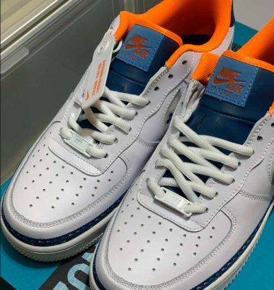 Air Force 1 Low Swoosh Chain White Blue