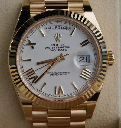 Rolex Day-date 40 2025 Unworn White Roman Numeral Daydate 40mm 228238