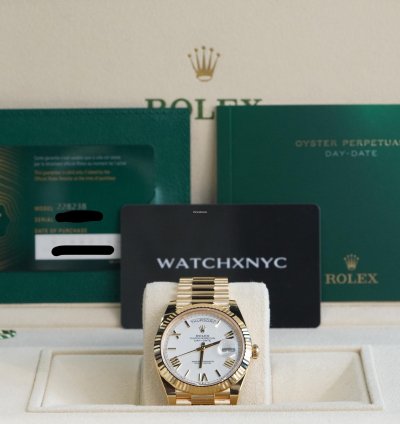 Rolex Day-date 40 2025 Unworn White Roman Numeral Daydate 40mm 228238