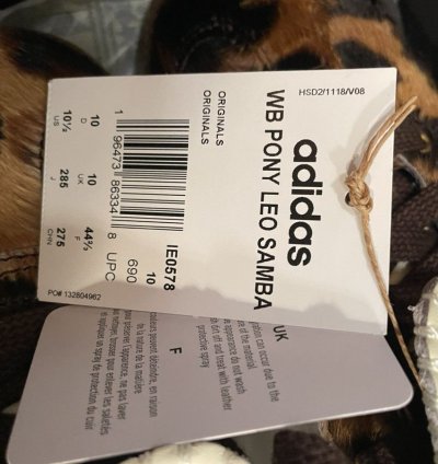 Brand New Wales Bonner Adidas Samba Pony Hair Leopard