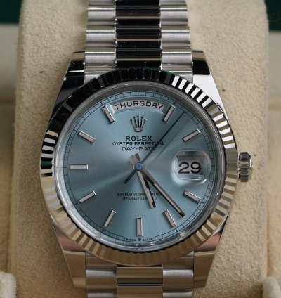 Rolex Day-date 40 2025 Unworn Day-date 40 Platinum Ice Blue Dial