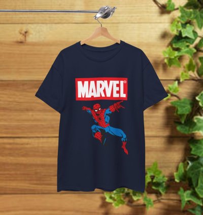 Marvel Spider-man T-shirt Navy Shirt Usa Size