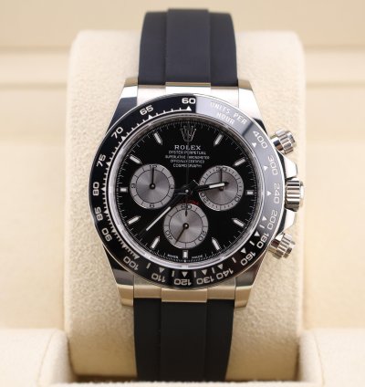 Rolex Daytona Baby Le Mans White Gold Oysterflex Black Dial 126519ln 2024