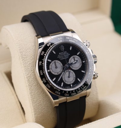 Rolex Daytona Baby Le Mans White Gold Oysterflex Black Dial 126519ln 2024