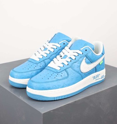 Louis Vuitton X Nike Air Force 1 University Blue
