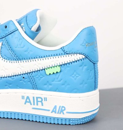 Louis Vuitton X Nike Air Force 1 University Blue