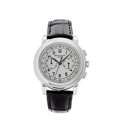 Patek Philippe Complications 5070g-001 Annual Calendar Chronograph White Gold Silver Dial 2003