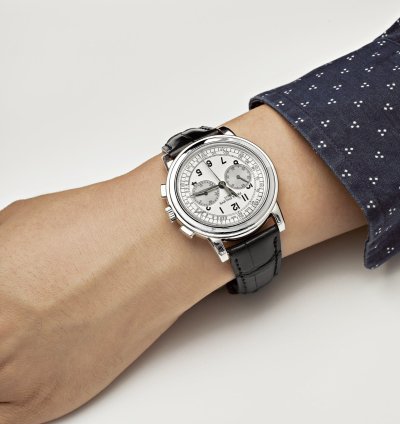 Patek Philippe Complications 5070g-001 Annual Calendar Chronograph White Gold Silver Dial 2003