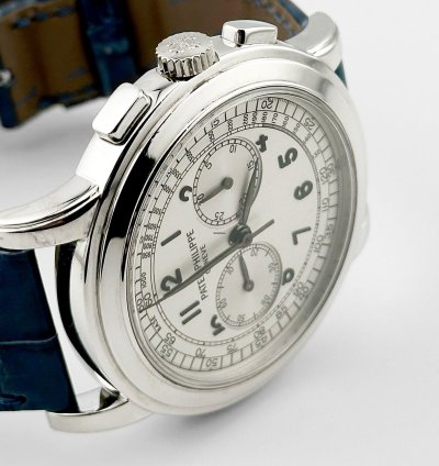 Patek Philippe Complications 5070g-001 Annual Calendar Chronograph White Gold Silver Dial 2003